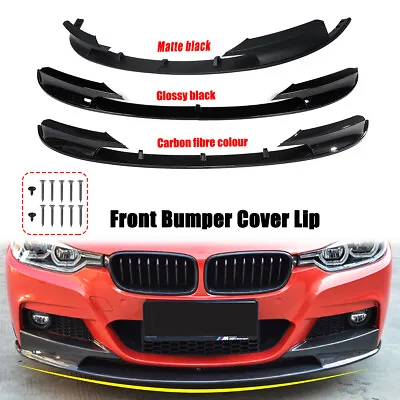 Glossy Black Front Splitter Bumper Cover Lip For BMW 3Series F30 M Style 2012-18 • $85.99
