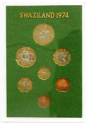 1974 First Coinage Of The Kingdom Of Swaziland 7 Coin Proof Set W/ OGP • $34.99