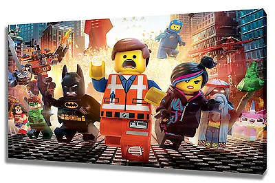 £27.99 • Buy Large Wall Art Canvas Picture Print Of Lego Movie Framed