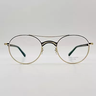 MASUNAGA Eyeglasses Men Ladies Round Gold Black Titanium Mod. GMS 106 New • £213.78