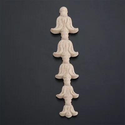 Chic Wood Carved Flower Onlay Applique Furniture Cabinet Door Corner Decal Decor • $3.03