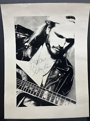 LARGE 18” X 24” MICHAEL SCHENKER Hand Signed RARE Poster! UFO SCORPIONS • $39.99