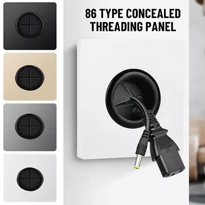 Outlet Hole Cable Cover Wall Blank Panel Cable Socket Panel Decorative Cover • £4.13