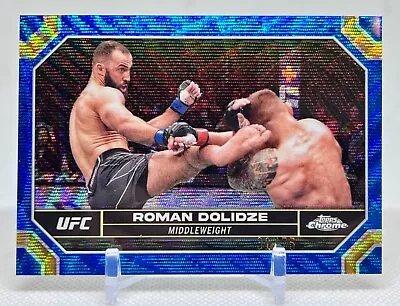 2024 Topps Chrome UFC Roman Dolidze Blue Wave Refractor /99 #167 MMA • $0.99