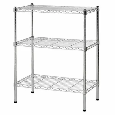 32  3Tier Wire Shelving Rack Household Storage Adjustable Metal Shelf Organizer • $32.99