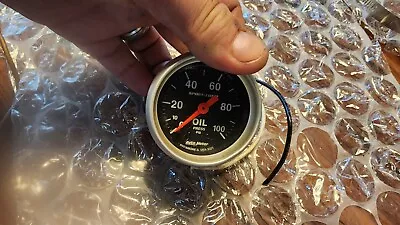 AutoMeter 2 1/16   Sport-Comp Vintage 100 Lbs Oil Pressure Gauge - 3321 - B • $40