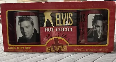 ELVIS PRESLEY Authentic Memorabilia Hot Cocoa Mug Gift Set Factory Sealed In Box • $15