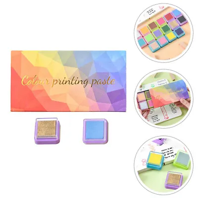  Ink Pad Seal Handbook Child Scrapbooking Stamps Washable Pads Large Rainbow • £10.28