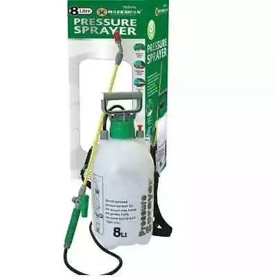 8L Garden Pressure Sprayer – Portable Hand Pump Chemical Weed Spray Bottle • £11.99