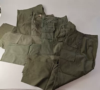Vietnam Era  70s Womens Assorted OG 107 Army Utility Trousers Pants Lot Of 5 • $83