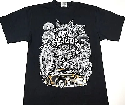 AZTLAN T-shirt Lowrider Mexico Aztec La Raza Urban Streetwear Men's Tee New • $23.95