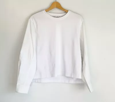 Athleta Harlow Hybrid Top Size Medium White Athleisure Commute Long Sleeves • $27.99