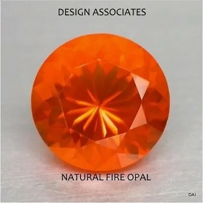 Mexican Fire Opal 8 Mm Round Cut All Natural Beautiful Color F-3591 • $17.99