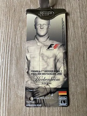 £500 • Buy Michael Schumacher Last Home Win #89 - F1 Paddock Club Germany 🇩🇪 Pass 2006