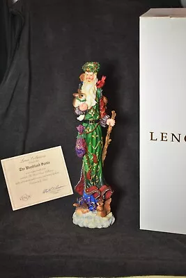 Lenox 1998 The WOODLAND SANTA Pencil Santa Cert Of Authenticity & Box ~ NICE! • $59.95
