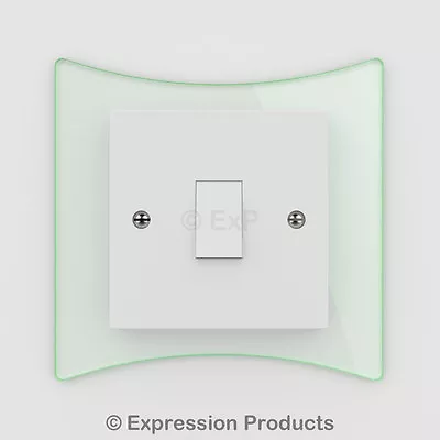 Double / Single Light Switch Plug Socket Back Plate Finger Surround Panel (008) • £3.79