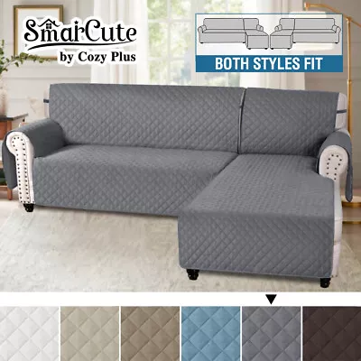 Sofa Cover L Shaped Sectional Sofa Chaise Slip Covers Non-Slip Sofa Protector • $135.95