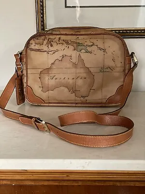 Alviero Martini 1st Classe Global Map Crossbody Bag Shoulder Bag Italy • $84.99