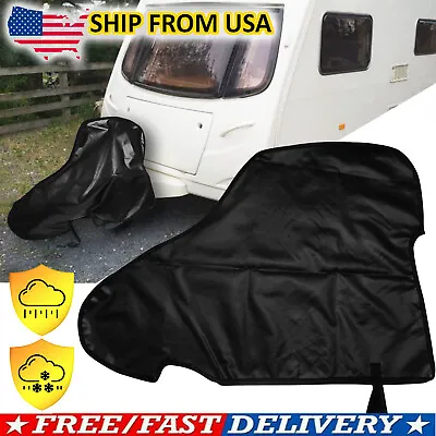 Car Caravan Tow Trailer Hitch Waterproof Hood Cover 35 X25  Heavy Duty Universal • $14.62