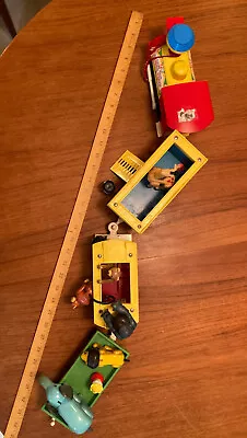 Vintage Fisher Price Little People Circus Train #991 COMPLETE  1973  Wood People • $74