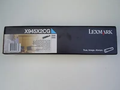 GENUINE LEXMARK X945X2CG CYAN TONER CARTRIDGE X940 X945 HIGH CAPACITY 22000 Pgs • £10