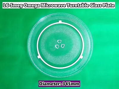 LG Smeg Omega Panasonic Microwave Oven Glass Turntable Plate Platter 345mm  W10A • $36.57