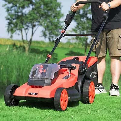 Cordless Lawn Mower With 40v Lithium-Ion Fast Charger Battery 43cm Cutting  DpT • £199.99