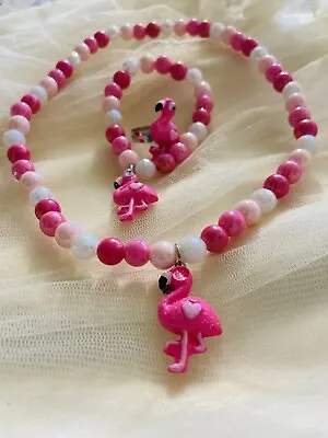 $9.99 • Buy Valentines Day Birthday Gift Necklace Bracelet Ring Set Jewelry Little Kids