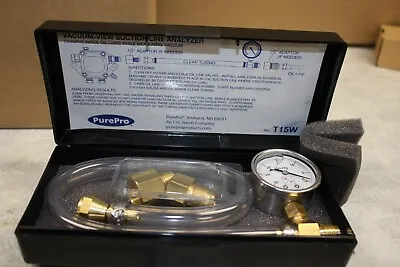 $58.06 • Buy PurePro T15W Suction Line Analyzer 30HG Vacuum Liquid Filled Gauge Brass