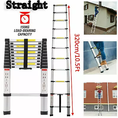 3.2-5M Aluminium Portable Folding Telescopic Ladder Step Ladder Multi-Purpose US • $71