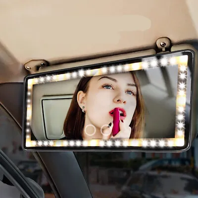 60 LEDs Car Sun Visor Vanity Mirror Rechargeable Makeup Mirror W/3 Light Modes • $26.90