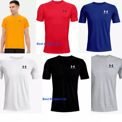 Under Armour Tshirt For Mens. 100% Cotton. Chest Logo More Than 12 Colour • £11.45