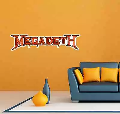Megadeth Band Heavy Metal Music Room Wall Decor Sticker Decal 25 X6  • $19.99
