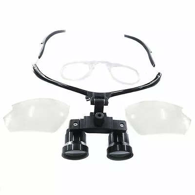 Dental Binocular Loupes Magnifier Aluminum Frame Surgical 2.5X-3.5X Color Black • $69.34