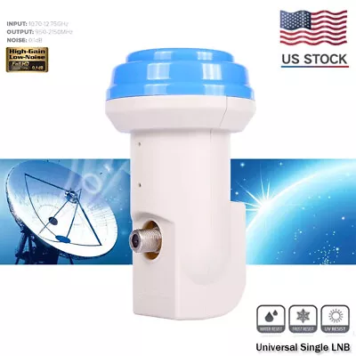 Ku Band HD Digital Single LNB For Satellite TV Reciever 3 Loops High Gain 0.1dB • $11.99