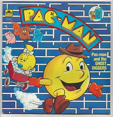 Pac-Man And The Ghost Diggers - 1983 Children's Book - Golden Press • $3.99