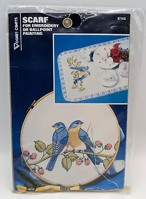 Bluebirds Scarf Vogart Crafts For Embroidery Or Ballpoint Painting 8714G • $10.79