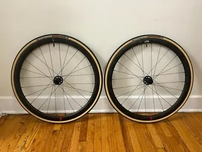 MICHE Wilier Carbon Wheels SLR 38 Clincher Tubeless Ready Cycling  Matt Black • $1230.58