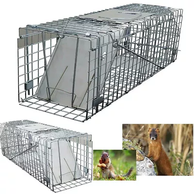 £21.50 • Buy Large Humane Live Animal Trap Cage For Rabbit, Raccoons, Cat, Opossums, Squirrel