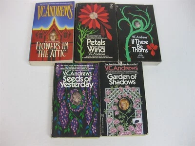 $25.99 • Buy V C Andrews Lot All 5 Dollanganger Flowers In The Attic Series Paperbacks