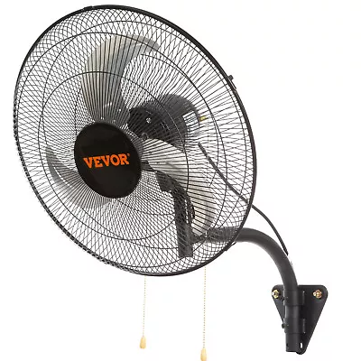 VEVOR Industrial Wall Mount Fan Oscillating Metal Fan 20'' 3 Speed Ventilation • $100.99