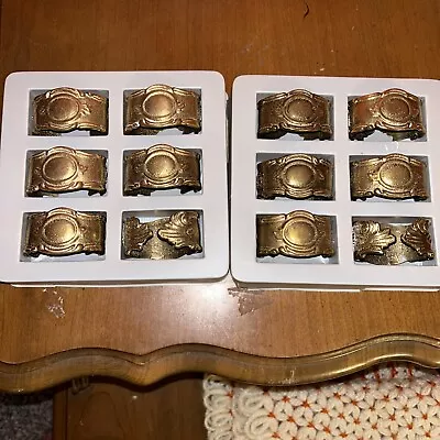 $24.99 • Buy Vintage Set Of 12 Solid Brass Napkin Rings