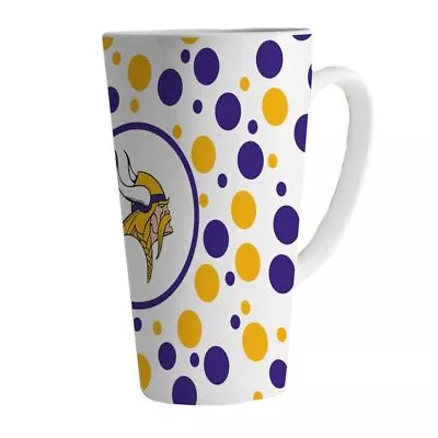 NFL Minnesota Vikings 16 Oz. Polka Dot Latte Mug • $24.99