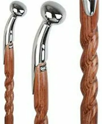 Vintage Style Brass BUBBA Handle Wooden Cane Walking Sticks Unisex Design GIFTS • $35.99