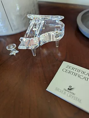 Swarovski Silver Crystal Grand Piano Figurine With Stool Boxed # 174506 New  • $205