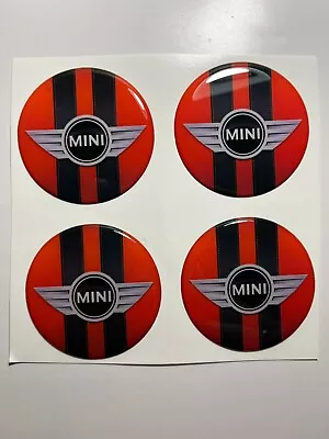 Set Of 4 Pcs MINI Cooper Center Wheel Cap Stickers Decal Rims Emblem Logo • $17.36