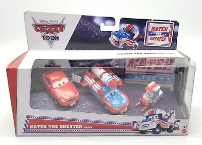 Disney Pixar Cars Toon MATER THE GREATER 3 Pack 1:55 Die Cast Mattel 2012 Sealed • $89.88