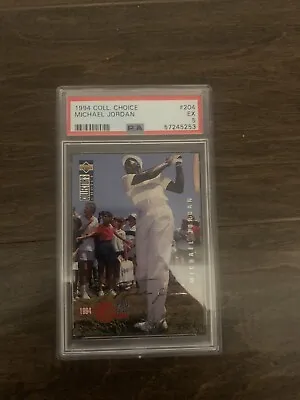 1994 Collectors Choice Silver Signature #204 Michael Jordan (GOLF) PSA 5 • $50