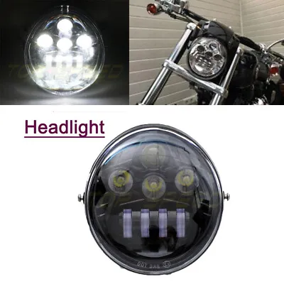 Black LED Projector Headlight Hi/Lo Beam Fit Harley V-Rod VRSCF VRSC VRSCA  • $149.33