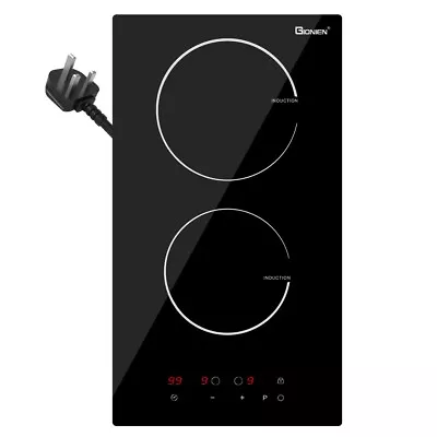 GIONIEN Plug In 2 Ring Induction Hob 30cm Built In Double Electric Hob • £95.99